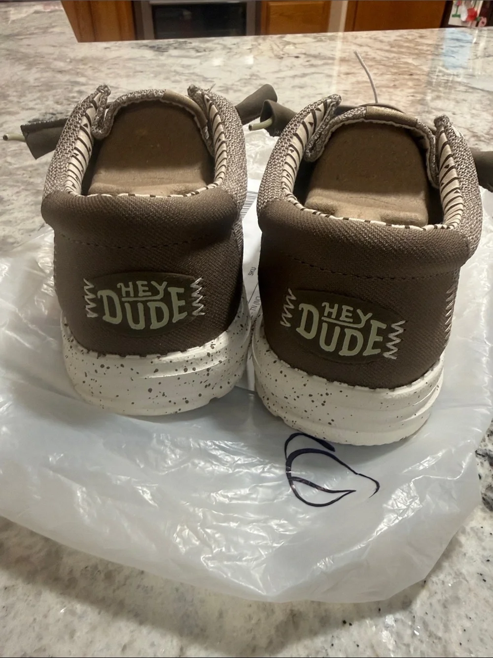 Hey Dude Men’s Wally Wide Slip-On Sneakers — Taupe Beige